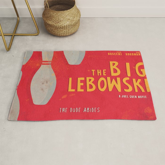 The Big Lebowski - Movie Poster, Coen brothers film, Jeff Bridges, John Turturro, bowling Rug Gallery Image 1