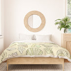 sea shells by the seashore treasures from the sea // retro surf art by surfy birdy Duvet Cover Gallery Image 3