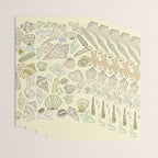 sea shells by the seashore treasures from the sea // retro surf art by surfy birdy Wrapping Paper Gallery Image 3