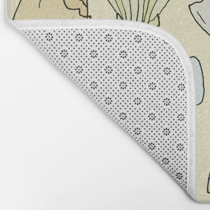 sea shells by the seashore treasures from the sea // retro surf art by surfy birdy Bath Mat Gallery Image 2