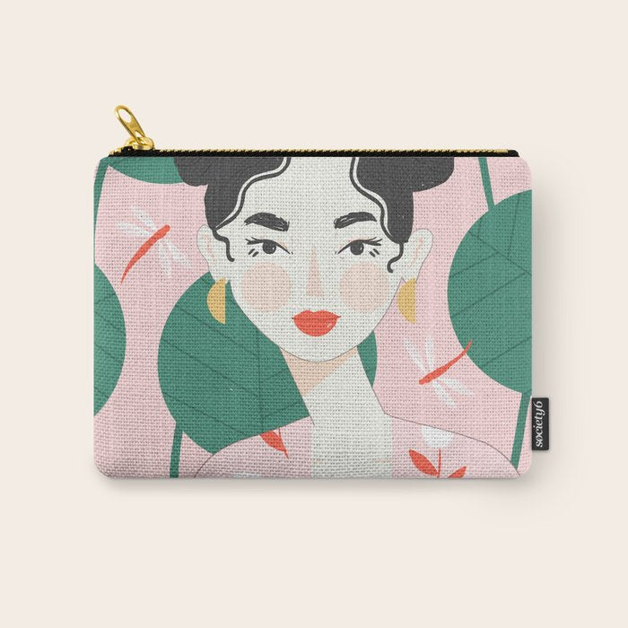 Pink Dragonfly Carry All Pouch Gallery Image 1