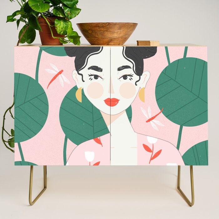 Pink Dragonfly Credenza Gallery Image 1