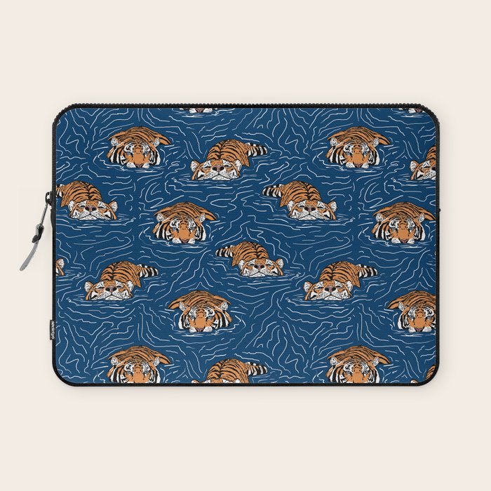 Tigers in the water Laptop Sleeve Gallery Image 1