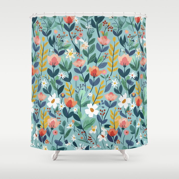 Whimsy Floral Infusion Shower Curtain Gallery Image 1