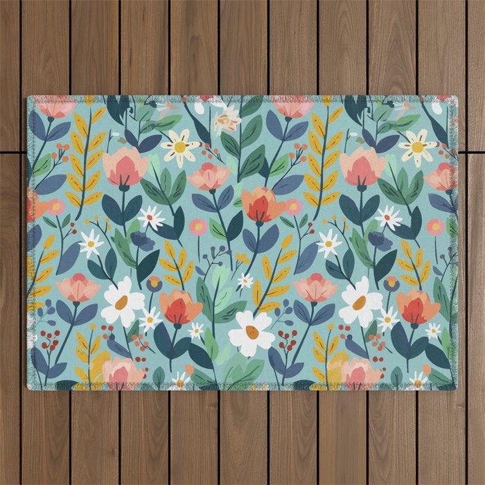 Whimsy Floral Infusion Outdoor Rug Gallery Image 1