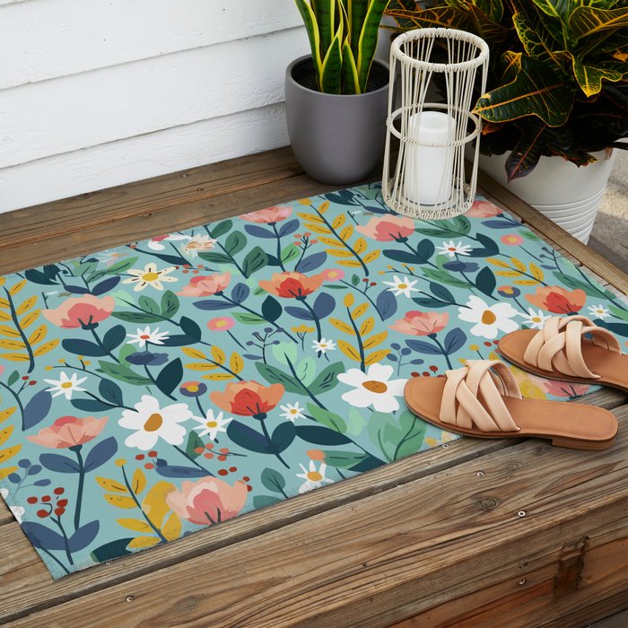 Whimsy Floral Infusion Outdoor Rug Gallery Image 2