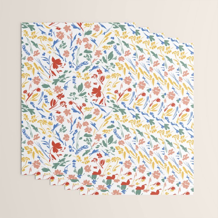 Wild colorful flowery meadow Wrapping Paper Gallery Image 3