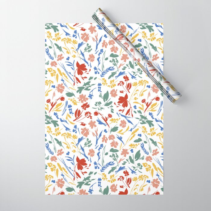 Wild colorful flowery meadow Wrapping Paper Gallery Image 1
