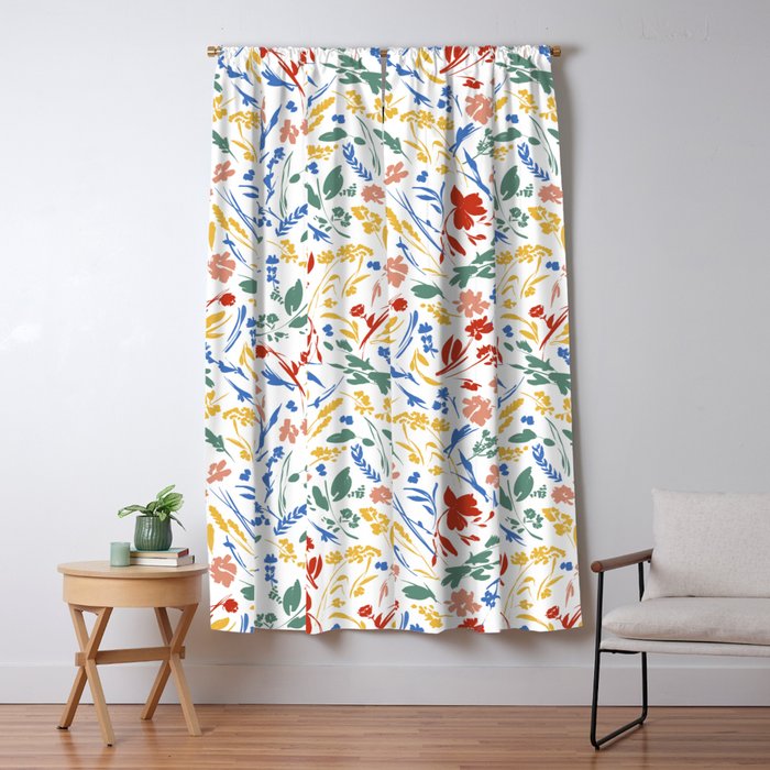 Wild colorful flowery meadow Window Curtain Gallery Image 5