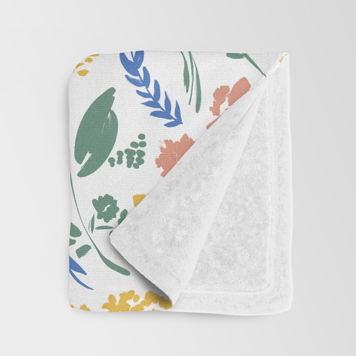 Wild colorful flowery meadow Throw Blanket Gallery Image 3