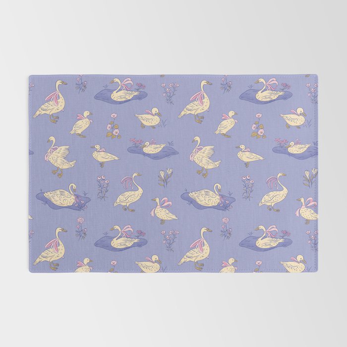 Swans With Bows - Ducks And Flowers Rug Gallery Image 2
