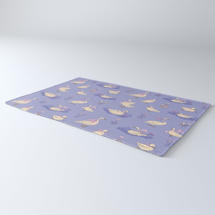 Swans With Bows - Ducks And Flowers Rug Gallery Image 3