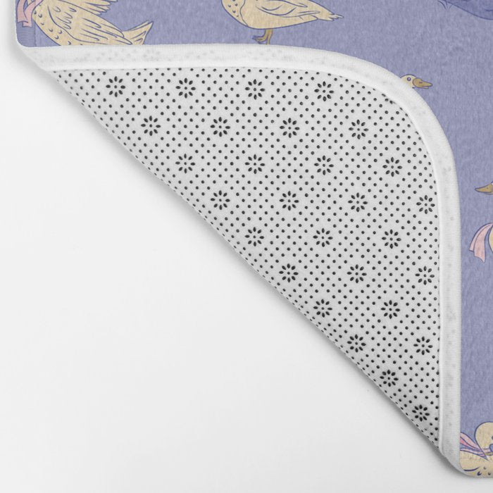 Swans With Bows - Ducks And Flowers Bath Mat Gallery Image 2