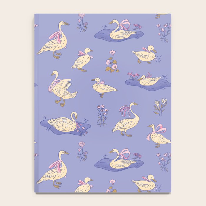 Swans With Bows - Ducks And Flowers Notebook Gallery Image 4