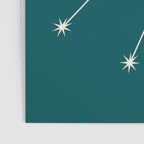 Taurus Zodiac Star Constellation Line Art Deep Teal Poster Gallery Image 3