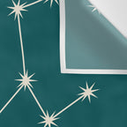 Taurus Zodiac Star Constellation Line Art Deep Teal Wall Tapestry Gallery Image 3