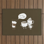 Sorry, I'm latte. Outdoor Rug Gallery Image 1