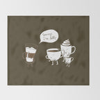Sorry, I'm latte. Throw Blanket Gallery Image 2