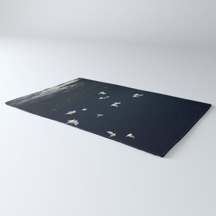Birds in Flight - Dark Blue Sea - Ocean Print - Travel photography Rug Gallery Image 3