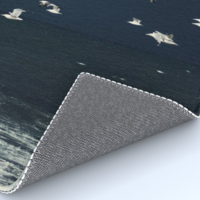 Birds in Flight - Dark Blue Sea - Ocean Print - Travel photography Rug Gallery Image 4