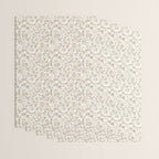 Hand Drawn Jacobean Floral - Apricot Sage Wrapping Paper Gallery Image 3