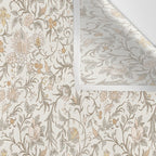 Hand Drawn Jacobean Floral - Apricot Sage Wall Tapestry Gallery Image 3