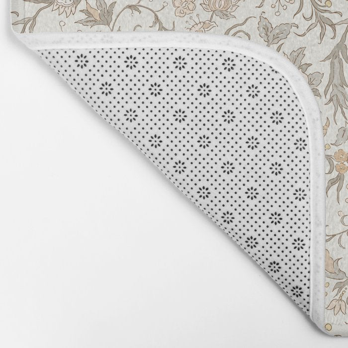 Hand Drawn Jacobean Floral - Apricot Sage Bath Mat Gallery Image 2