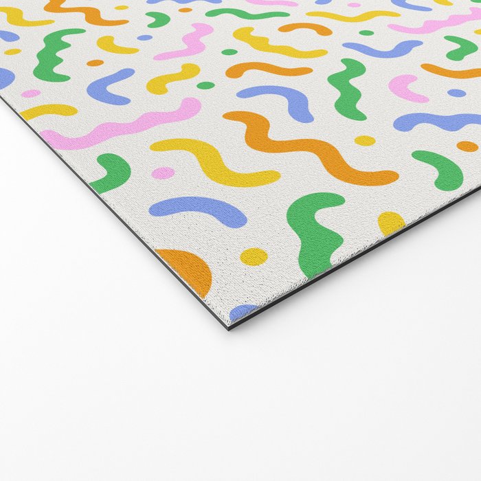 Colorful line doodle art pattern Welcome Mat Gallery Image 2