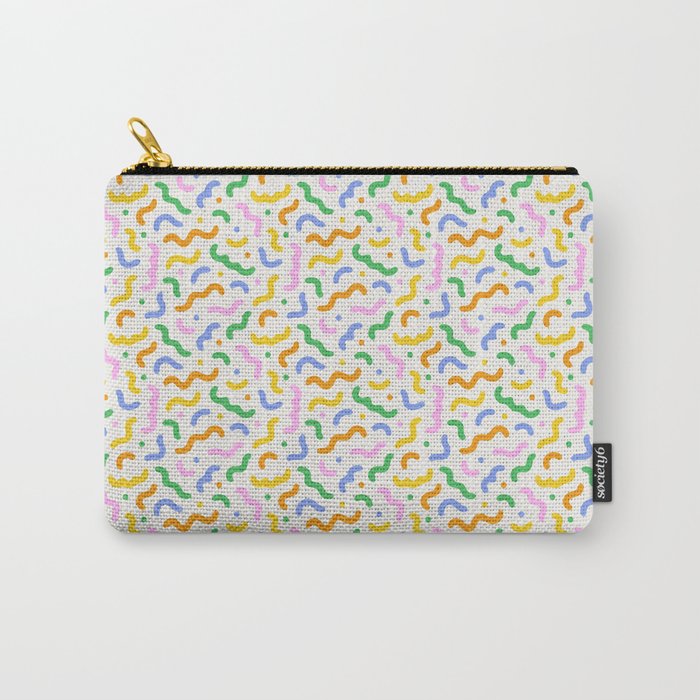 Colorful line doodle art pattern Carry All Pouch Gallery Image 1