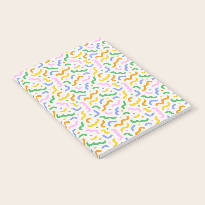 Colorful line doodle art pattern Notebook Gallery Image 2