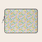Colorful line doodle art pattern Laptop Sleeve Gallery Image 1