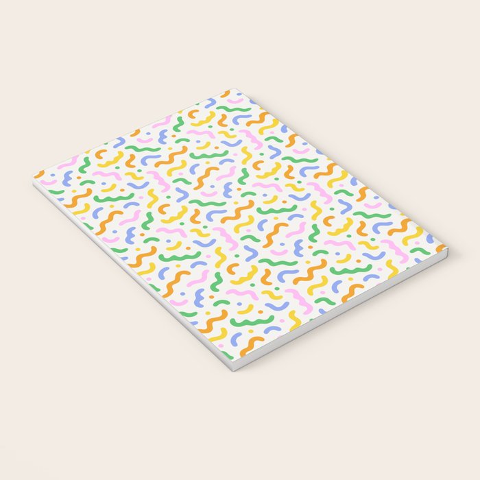 Colorful line doodle art pattern Notebook Gallery Image 3
