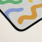 Colorful line doodle art pattern Desk Mat Gallery Image 4