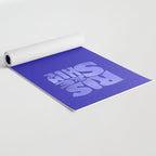 Rise and Shine - blue typography Yoga Mat Gallery Image 2