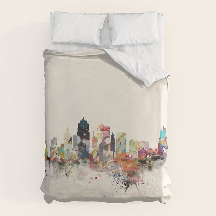 kansas city skyline Duvet Cover Gallery Image 1