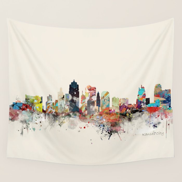 kansas city skyline Wall Tapestry Gallery Image 4