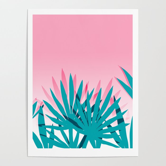 Dissed - memphis retro vintage neon pink pastel ombre trendy girl gift for hipster urban beach goer Poster Gallery Image 4