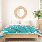 Dissed - memphis retro vintage neon pink pastel ombre trendy girl gift for hipster urban beach goer Duvet Cover Gallery Image 3