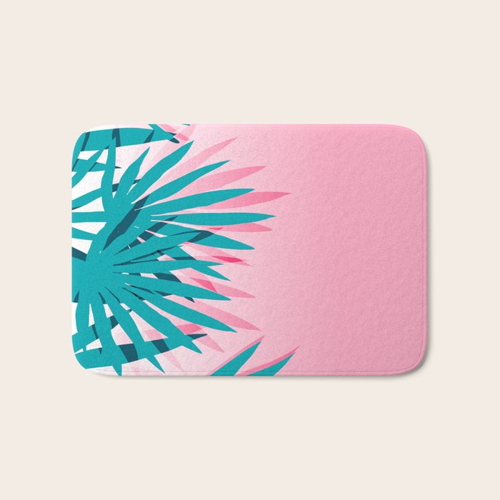 Dissed - memphis retro vintage neon pink pastel ombre trendy girl gift for hipster urban beach goer Bath Mat Gallery Image 1