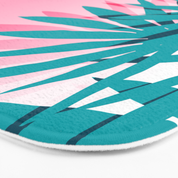 Dissed - memphis retro vintage neon pink pastel ombre trendy girl gift for hipster urban beach goer Bath Mat Gallery Image 3