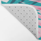 Dissed - memphis retro vintage neon pink pastel ombre trendy girl gift for hipster urban beach goer Bath Mat Gallery Image 2
