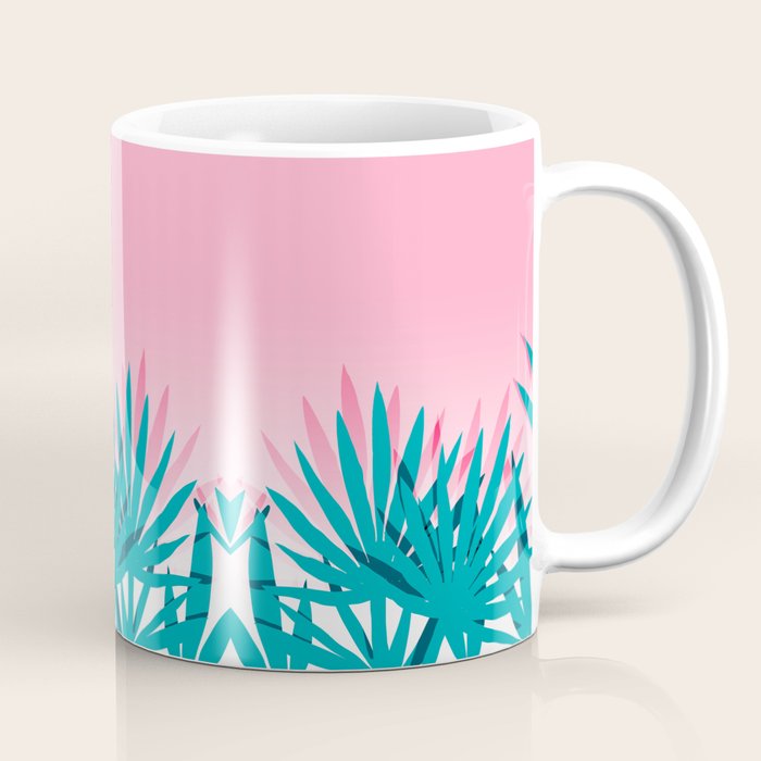 Dissed - memphis retro vintage neon pink pastel ombre trendy girl gift for hipster urban beach goer Coffee Mug Gallery Image 1
