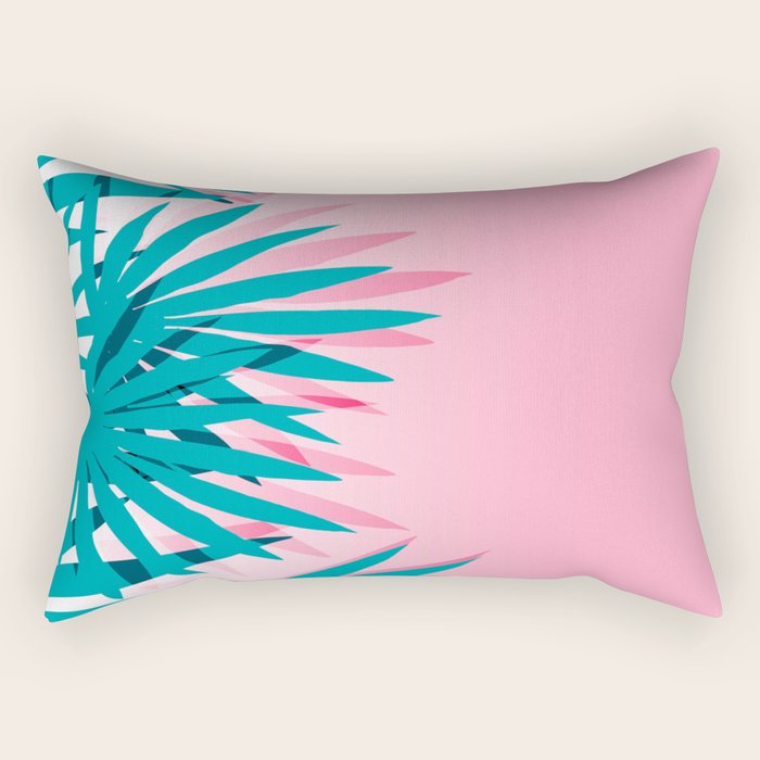 Dissed - memphis retro vintage neon pink pastel ombre trendy girl gift for hipster urban beach goer Rectangular Pillow Gallery Image 2