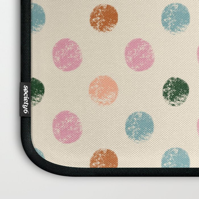 Pastel Color Polka Dot Laptop Sleeve Gallery Image 3