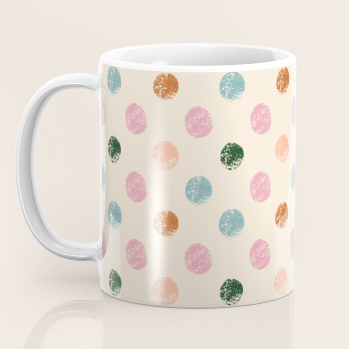 Pastel Color Polka Dot Coffee Mug Gallery Image 3