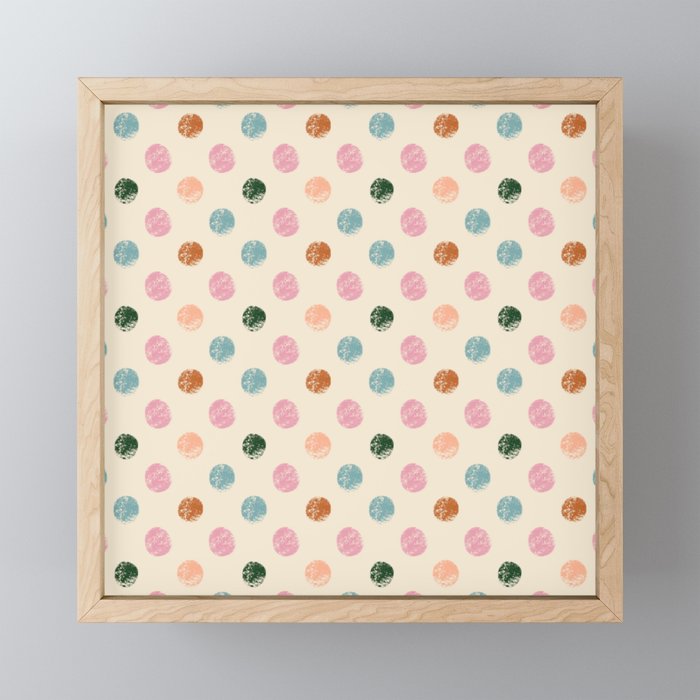 Pastel Color Polka Dot Mini Art Print Gallery Image 1