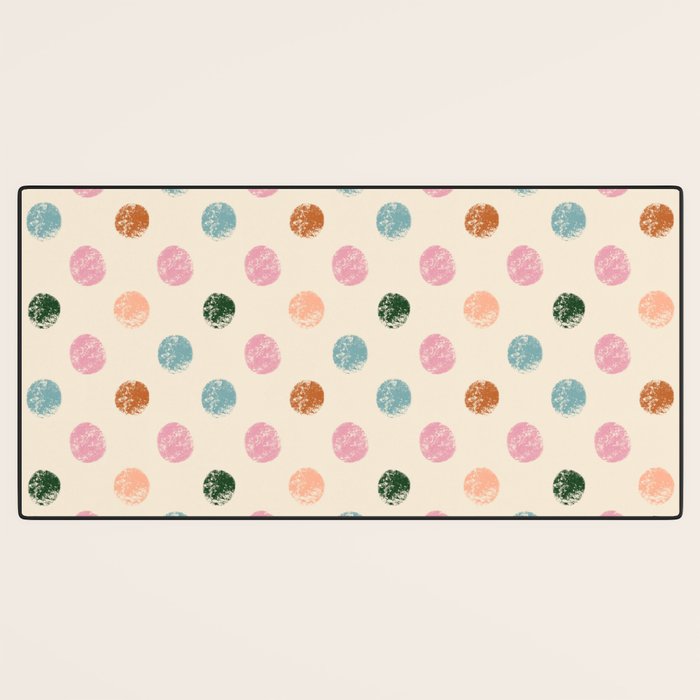 Pastel Color Polka Dot Desk Mat Gallery Image 3