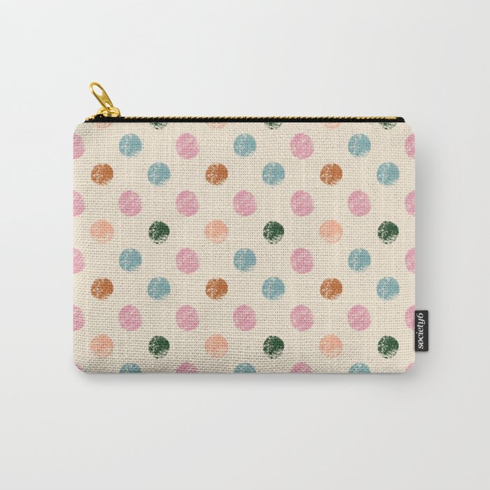 Pastel Color Polka Dot Carry All Pouch Gallery Image 1