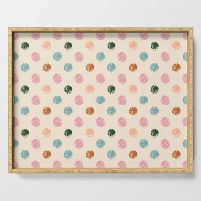 Pastel Color Polka Dot Serving Tray Gallery Image 1