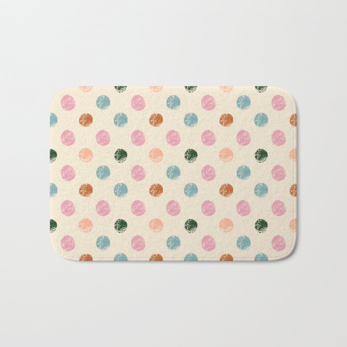 Pastel Color Polka Dot Bath Mat Gallery Image 1